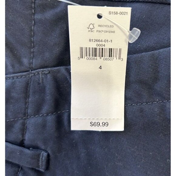 $70 NWT Banana Republic Authentic Chino Slim Fit Mid Rise Blue Pants Size 4 - Picture 6 of 7
